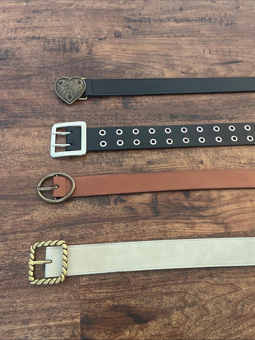 Four Pack Mixed Style Belt Bundle from American Eagle and Target